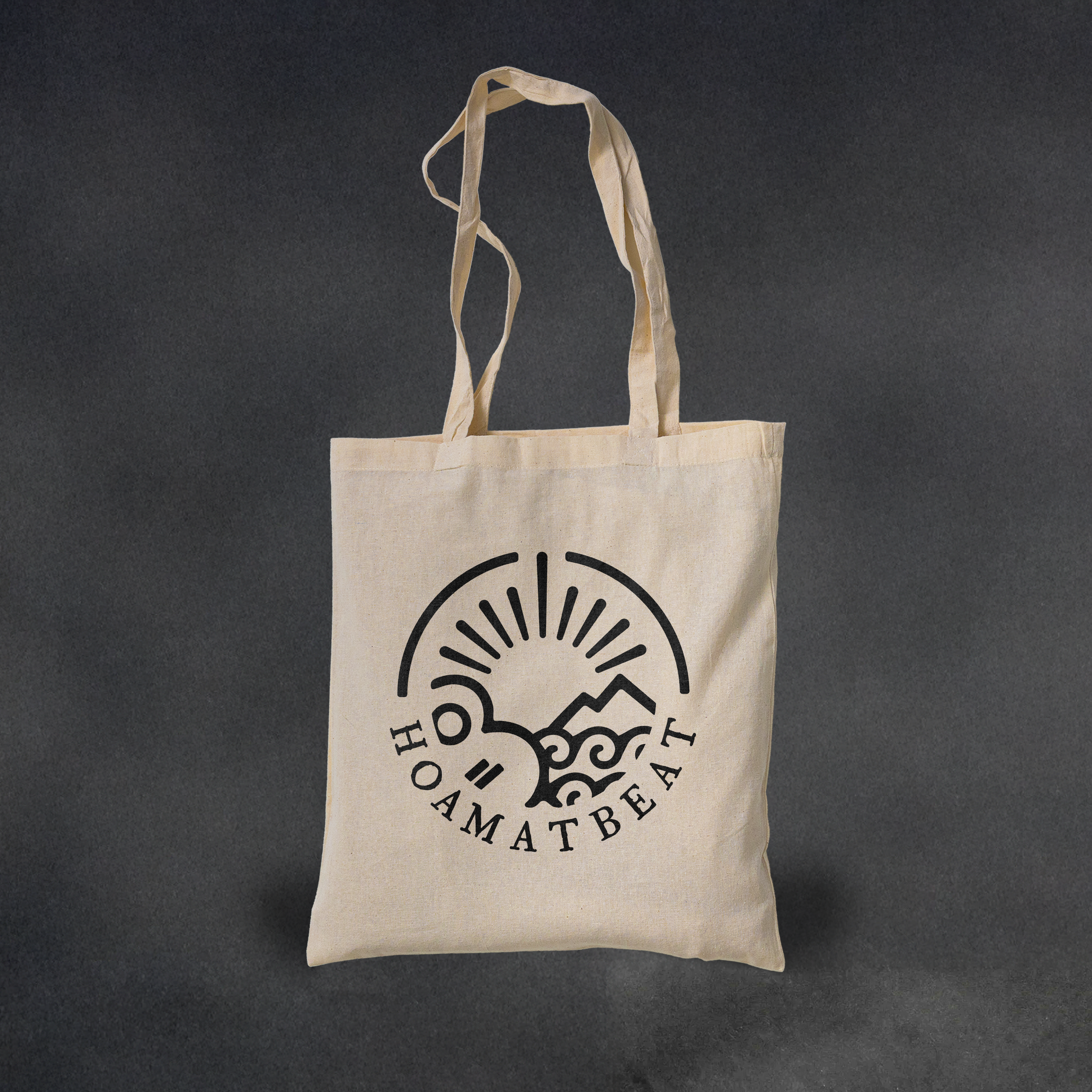 Logo Print Tragetasche Natur