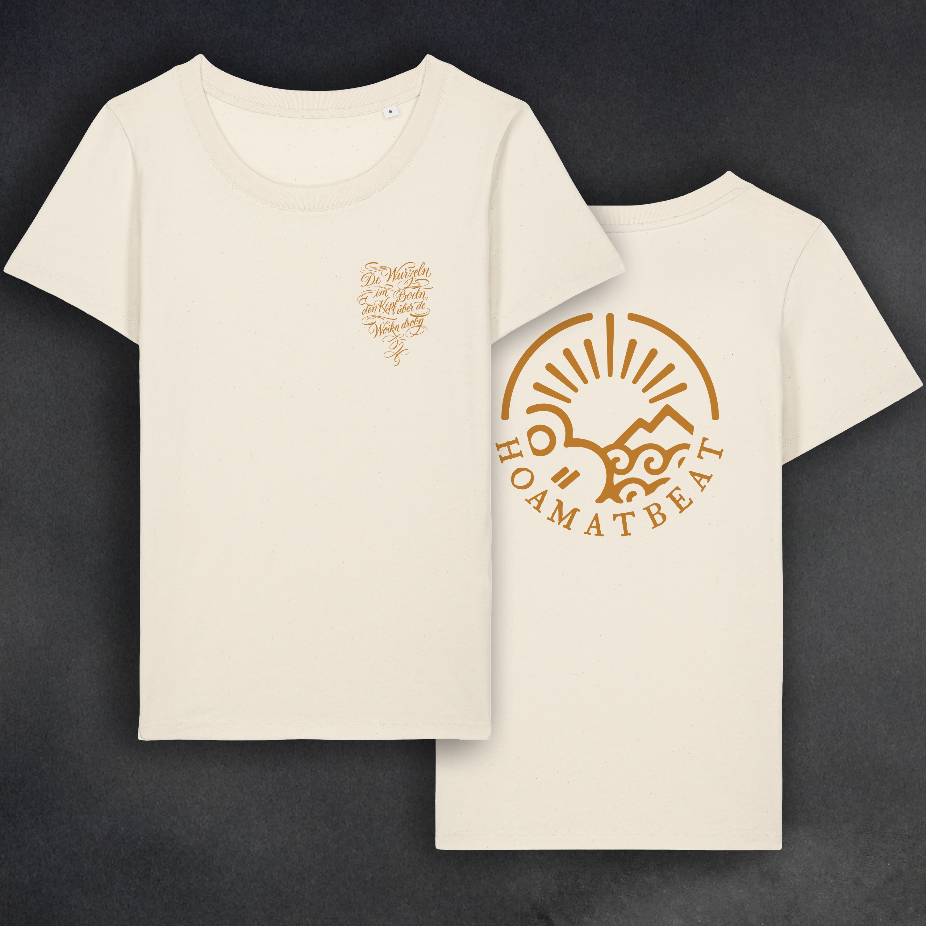 Logo Print Girlie T-Shirt Natural Raw